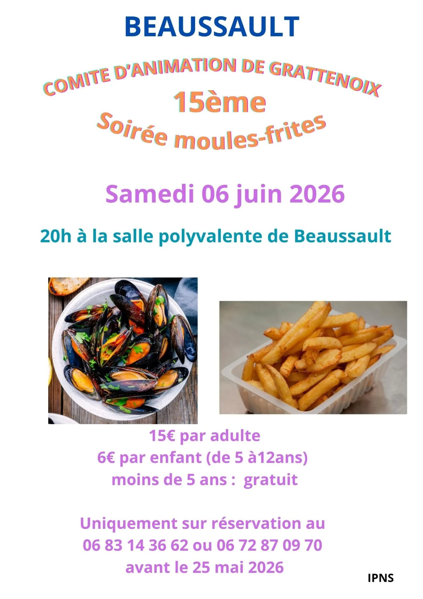 Affiche moules frites